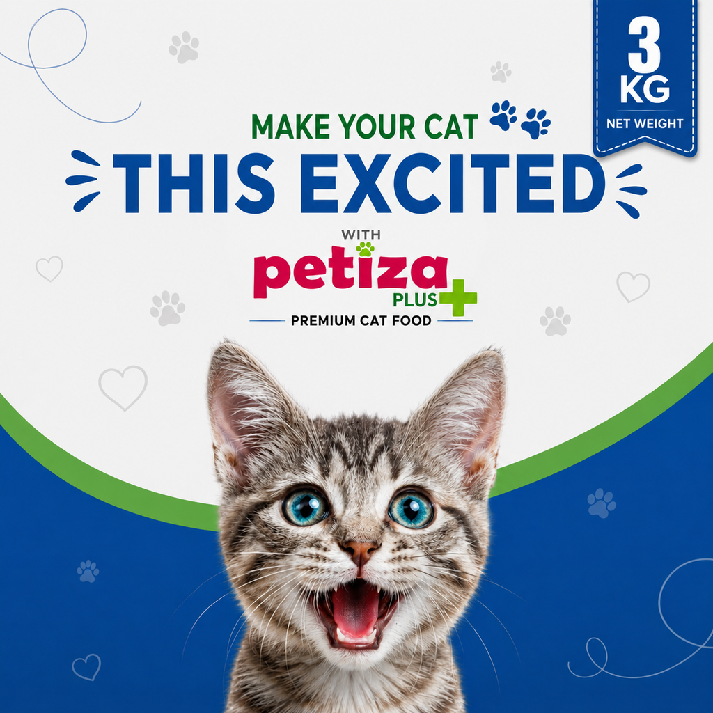 Petiza Plus Premium Cat Food Fish Flavor 3kg Bucket My Store
