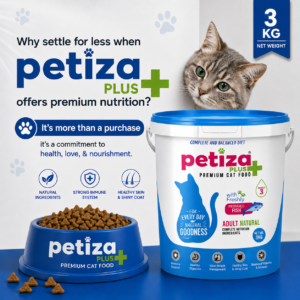Petiza Plus Premium Cat Food Fish Flavor 3kg Bucket My Store
