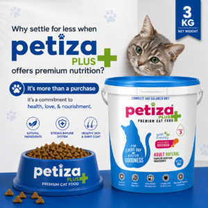 Petiza Plus Premium Cat Food Chicken Flavor 3kg Bucket My Store