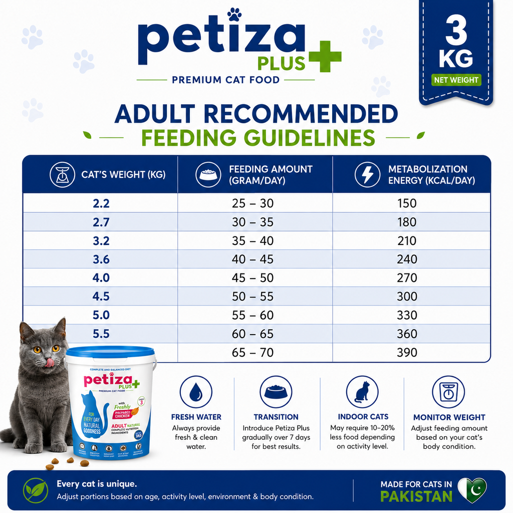 Petiza Plus Premium Cat Food Fish Flavor 3kg Bucket My Store